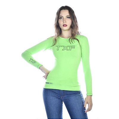 Camiseta Termica Uvf100 - Texas Farm - Verde Neon - Tam. P