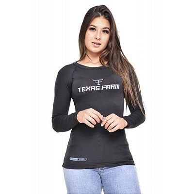 Camiseta Termica Uvf100 - Texas Farm - Preta - Tam. P