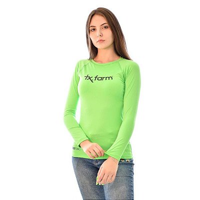 Camiseta Termica Uvf100 - Texas Farm - Verde Neon - Tam. G