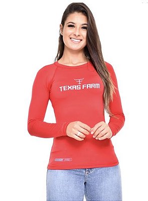 Camiseta Termica Uvf100 - Texas Farm - Vermelha - Tam. P