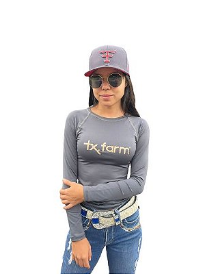Camiseta Termica Uvf100 - Texas Farm - Chumbo - Tam. P