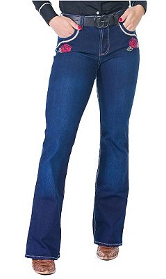 Calça Jeans Feminina Boot Cut Cintura Alta Tassa 35703 - Rodeo West