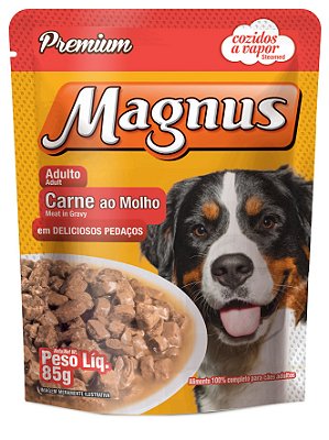 Magnus Sachê Cães Adultos Carne 85 Gr