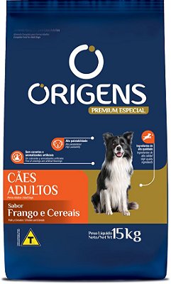 Origens Cães Adultos Frango e Cereais 15 Kg