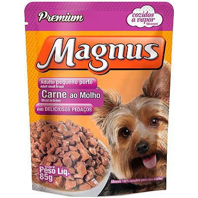 Magnus Sachê Cães Adultos Pequeno Porte Carne 85 Gr