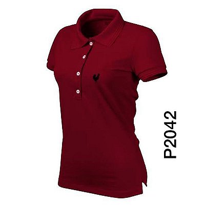 Polo Feminina Vermelha P2042 - Made In Mato