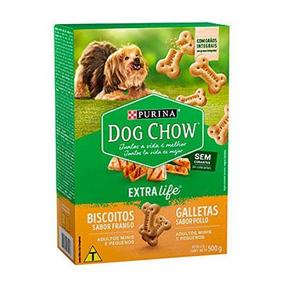 Dog Chow Biscoito Integral Frango Mini 500 gr