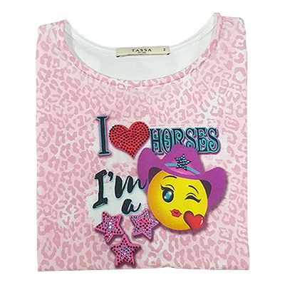 T-Shirt Girsl M/C Classica Rosa Ref. 4390tg0 - V1