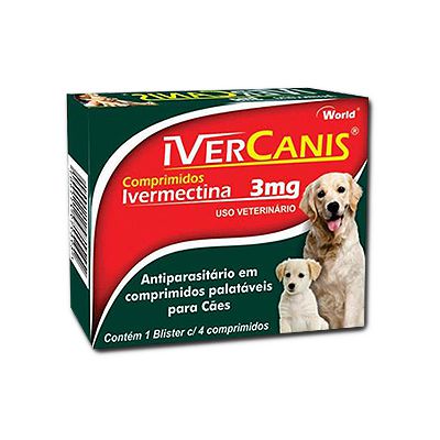 Ivercanis  3 Mg (4 Comprimidos Caixa)