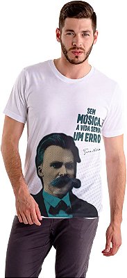 Camiseta Nietzsche "Sem Música, A Vida Seria Um Erro!"
