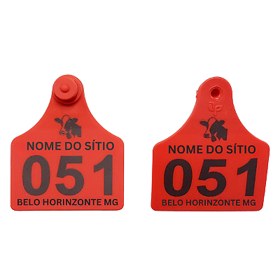 50 brincos grandes duplos personalizados para bovinos