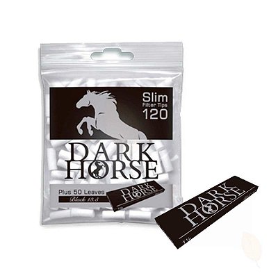Kit com Filtro Slim e Seda Black 78mm Dark Horse