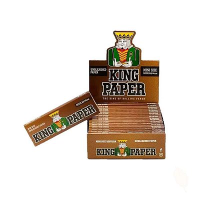 Caixa de Seda King Paper Unbleached Mini Size - 20unid