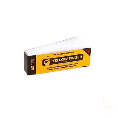 Piteira Yellow Finger de Papel - 100 Tips BIG