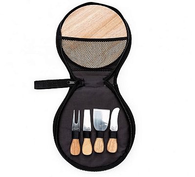 Kit Tábua de Queijo 5 peças com Estojo
