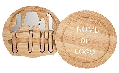 KIT Personalizado Tábua de Queijo com 5 Peças