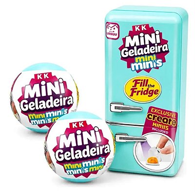 Mini Geladeira Com 2 Bolas Surpresas