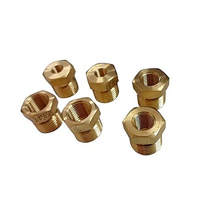 Adaptadores para Manômetros 6 peças (1/8 , 1/4 , 3/8) BSP