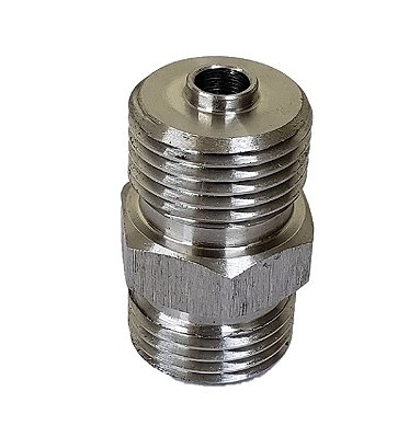 Parafuso Rosca Inox Dupla 1/2 Bsp x 1/2 Bsp Furo 6,1 mm