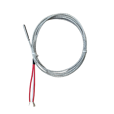 Termoresistencia Pt100 3 fios Haste 4 mm X 30 mm Cabo 2 Metros Fibra C/ Trança