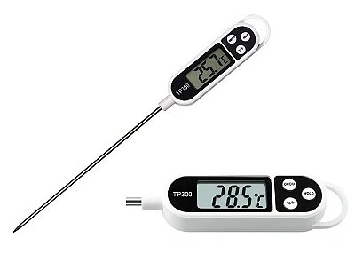 Termômetros Digital Espeto Alimento -50 a 300 °C TP300 com certificado de Calibração