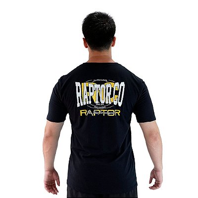Camiseta Masculina Jiu Jitsu Algodão Preta Raptor | Prime