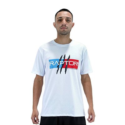 Camiseta Masculina Jiu Jitsu Algodão Branco Raptor | Tear