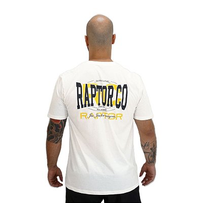 Camiseta Masculina Jiu Jitsu Algodão Branco Raptor | Prime