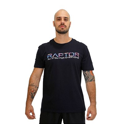 Camiseta Jiu Jitsu Masculina Algodão Preto Raptor | Wild