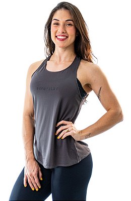 Camiseta Regata Fitness Feminina Chumbo Raptor | Basic