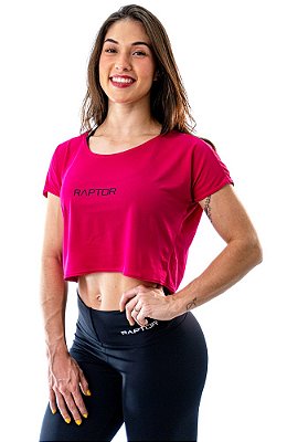 Cropped Fitness Feminino Pink Raptor | Basic