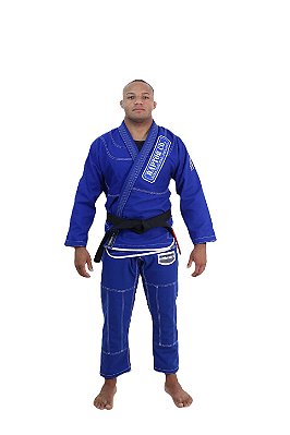 Kimono Jiu Jitsu Masculino 100% Algodão Trançado Azul Royal | Raptor Born PRO