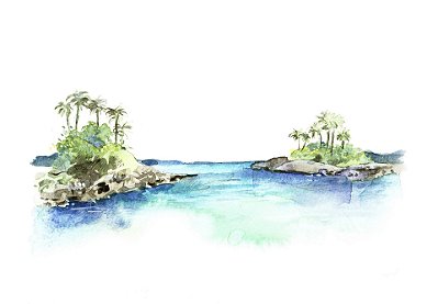 Pintura em Aquarela Paisagem para Casamento