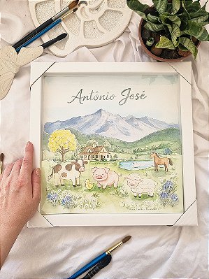Porta Maternidade Aquarela Menino