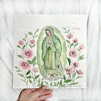 Porta Maternidade em Aquarela - Santinha