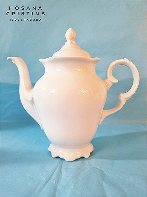 Cafeteira Porcelana Branca Pomerode