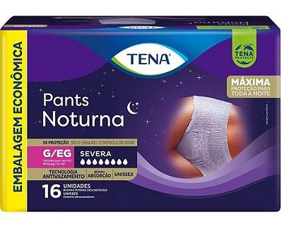 Roupa Íntima Tena Pants DERMAcare tamanho G/EG com 16 unidades - DiskFraldas