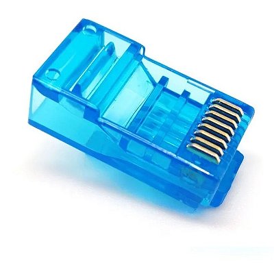 PACOTE DE CONECTOR RJ45 C/ 100 UNIDADES AZUL - ULTRA