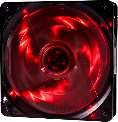 COOLER FAN F10, 120mm, LED RGB - 1000rpm, VERMELHO - OEX