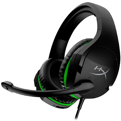 Headset Gamer HyperX CloudX Stinger, Drivers 50mm, Xbox One e Xbox Série X e S, P3, Preto e Verde - HX-HSCSX-BK/WW