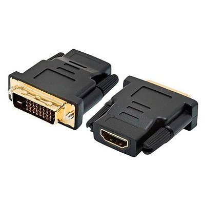 Adaptador Conector Dvi Digital Macho 24+1 Para Hdmi Fêmea