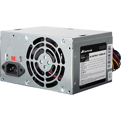 FONTE ATX FORTREK 200W RMS SEM CABO 20+4P