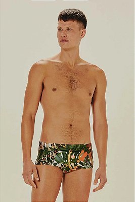 Sunga Larga Folhagem Onça