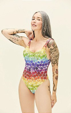 Maiô Alça Coqueiro Tie Dye