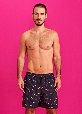 Short Beach Pink Floyd Black