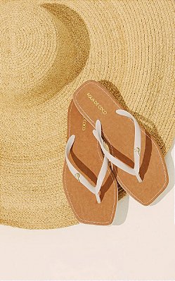 Chinelo Tiras Mistura Tropical Branco