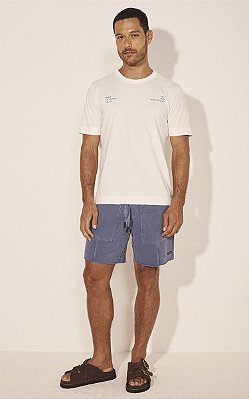 Camiseta Manga Curta Aquático Off White