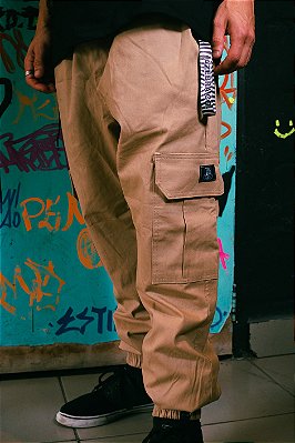 Calça Jogger Cargo Caqui