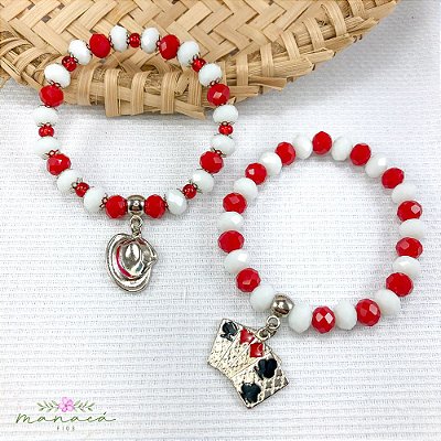 Pulseira de Malandro Malandra Zé Pelintra Umbanda Cristal de Vidro