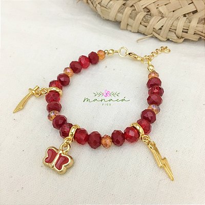 Pulseira de Iansã: Cristais de Vidro Yansã